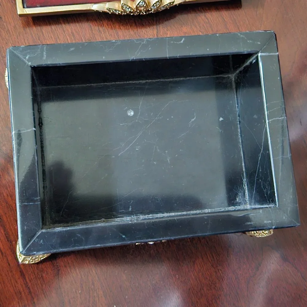 RARE 2n1 JAY STRONGWATER TORTOISE JUNGLE ENAMEL CRYSTAL JEWELRY PHOTO BOX OBJET